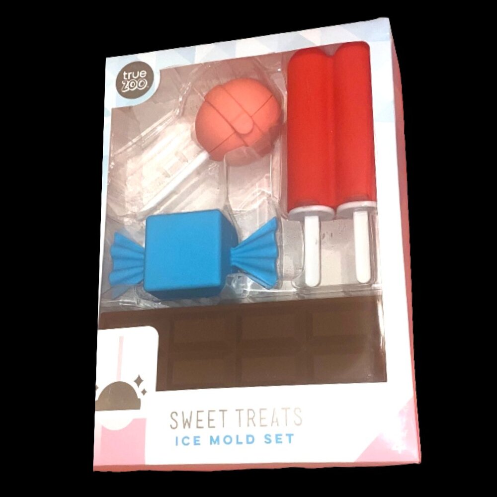 Ice Mold Set Sweet Treats True Zoo Popsicle Lollipop Chocolate Bar Ice Tray